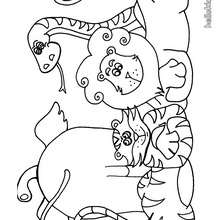 Wild animal coloring page