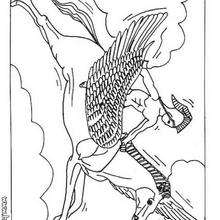 PEGASUS the winged horse coloring page