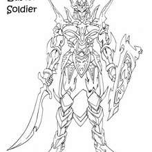 Black Luster Soldier 1 coloring page - Coloring page - MANGA coloring pages - YU-GI-OH coloring pages