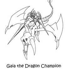 Gaia the dragon Champion coloring page - Coloring page - MANGA coloring pages - YU-GI-OH coloring pages