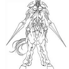 Gaia the Fierce Knight coloring page - Coloring page - MANGA coloring pages - YU-GI-OH coloring pages