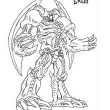 Summoned Skull coloring page - Coloring page - MANGA coloring pages - YU-GI-OH coloring pages