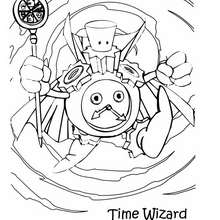 Time Wizard coloring page - Coloring page - MANGA coloring pages - YU-GI-OH coloring pages