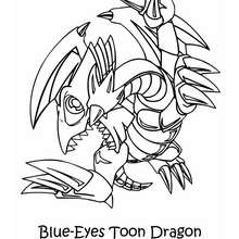 Blue eyes Toon Dragon coloring page