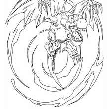 Winged Dragon coloring page - Coloring page - MANGA coloring pages - YU-GI-OH coloring pages