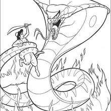 Aladdin and the snake coloring page - Coloring page - DISNEY coloring pages - Aladdin coloring pages