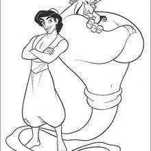 Aladdin and the Genie coloring page - Coloring page - DISNEY coloring pages - Aladdin coloring pages