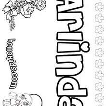 Arlinda - Coloring page - NAME coloring pages - GIRLS NAME coloring pages - A names for girls coloring sheets