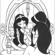 Beautiful Princess Jasmine coloring page