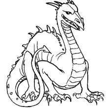 Bird headed dragon coloring page - Coloring page - FANTASY coloring pages - DRAGON coloring pages - FUNNY DRAGON coloring pages