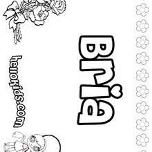 Bria - Coloring page - NAME coloring pages - GIRLS NAME coloring pages - B names for girls coloring sheets