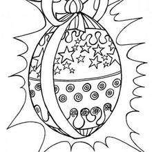 Bright Shine Egg with Ribbon coloring page