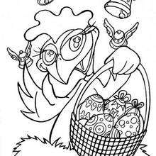 Chicken, Bells and Chocolate coloring page