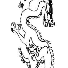 Chinese dragon coloring page