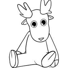 Cute Dasher Reindeer coloring page - Coloring page - HOLIDAY coloring pages - CHRISTMAS coloring pages - XMAS REINDEER coloring pages - DASHER coloring pages
