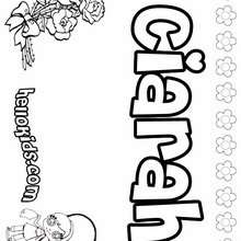Ciarah - Coloring page - NAME coloring pages - GIRLS NAME coloring pages - C names for girls coloring sheets