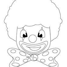 Clown Head coloring page