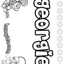 Georgie - Coloring page - NAME coloring pages - GIRLS NAME coloring pages - G names for GIRLS online coloring books