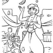 Juggling Aladdin coloring page - Coloring page - DISNEY coloring pages - Aladdin coloring pages