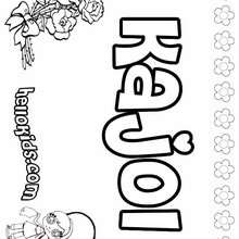 Kajol - Coloring page - NAME coloring pages - GIRLS NAME coloring pages - K names for girls coloring posters