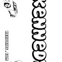 Kennedy - Coloring page - NAME coloring pages - BOYS NAME coloring pages - Boys names starting with K or L coloring posters