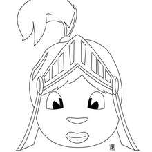 Knight head coloring page