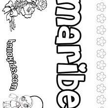 Maribel - Coloring page - NAME coloring pages - GIRLS NAME coloring pages - M names for girls coloring posters