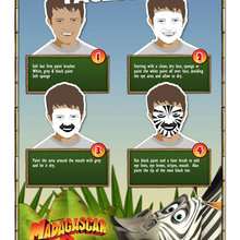 Marty the zebra face paint - Kids Craft - Kids FACE PAINTING