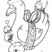 Milk Chocolate Hen and Chicks coloring page