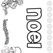 Noel - Coloring page - NAME coloring pages - GIRLS NAME coloring pages - N names for girls coloring posters