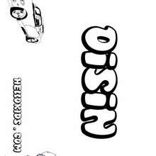 Oisin - Coloring page - NAME coloring pages - BOYS NAME coloring pages - O, P, Q names for BOYS posters to color in