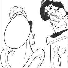 Princess Jasmine and Prince Ali coloring page - Coloring page - DISNEY coloring pages - Aladdin coloring pages