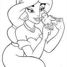 Princess Jasmine portrait coloring page - Coloring page - DISNEY coloring pages - Aladdin coloring pages