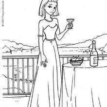 Princess party coloring page - Coloring page - PRINCESS coloring pages - Online PRIINCESSES coloring pages