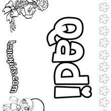 Qadi - Coloring page - NAME coloring pages - GIRLS NAME coloring pages - O, P, Q names fo girls posters