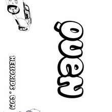 Quen - Coloring page - NAME coloring pages - BOYS NAME coloring pages - O, P, Q names for BOYS posters to color in