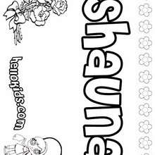 Shauna - Coloring page - NAME coloring pages - GIRLS NAME coloring pages - S girls names coloring posters