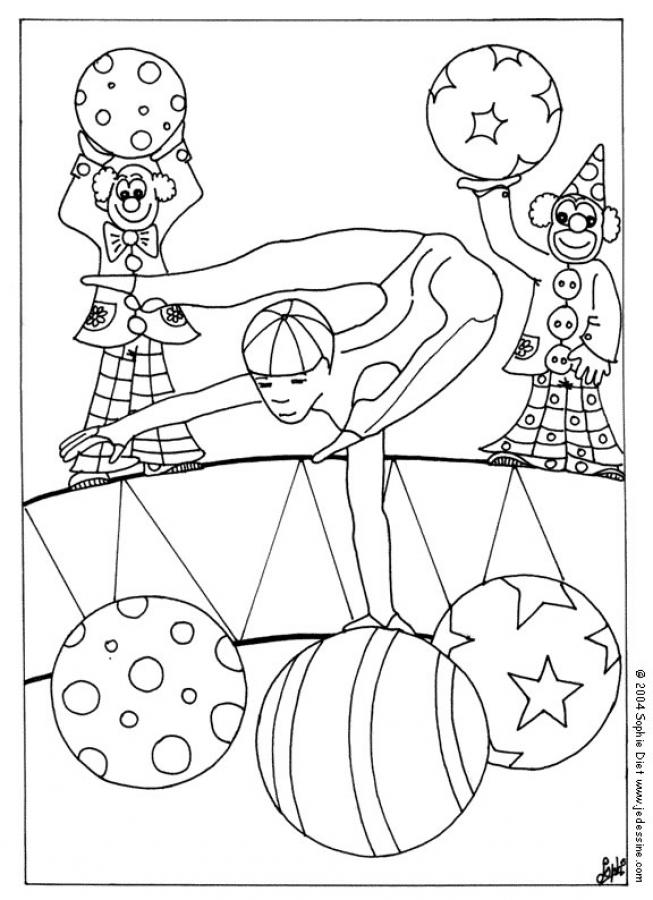 Coloring Page With A Circus Acrobat Coloring Pages Thema Zirkus | The ...