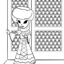 Ana wearing Venice costume coloring page