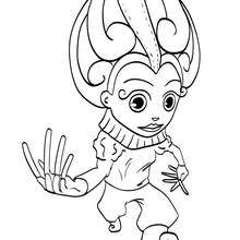 Ana wearing carnival costume coloring page