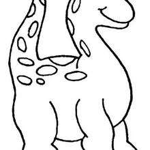Baby diplodocus coloring page