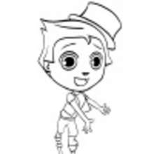 Boy on the stilts online coloring page - Coloring page - COLOR ONLINE - COSTUME PARTY online coloring pages