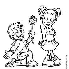 Declaration of love coloring page