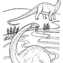 Brachiosaurus coloring picture - Coloring page - ANIMAL coloring pages - DINOSAUR coloring pages - Brachiosaurus, Brontosaurus and Diplodocus coloring pages