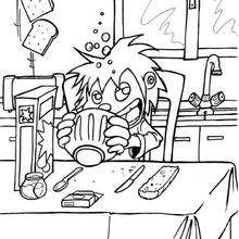 Breakfast coloring page - Coloring page - SCHOOL coloring pages - SCHOOL ONLINE coloring pages