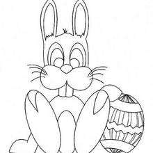 Bunny Ears and Chocolate coloring page