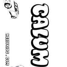 Calum - Coloring page - NAME coloring pages - BOYS NAME coloring pages - C names for Boys free coloring pages