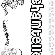 Chantelle - Coloring page - NAME coloring pages - GIRLS NAME coloring pages - C names for girls coloring sheets