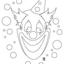 Happy clown coloring page - Coloring page - CHARACTERS coloring pages - CIRCUS coloring pages