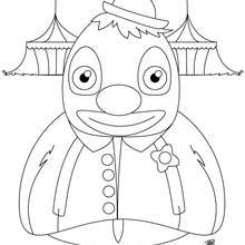 Big fat clown coloring page - Coloring page - CHARACTERS coloring pages - CIRCUS coloring pages